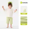 [Sensación Cómoda y Apenas Presente] Ropa Infantil Dudu Pijamas para Bebé Verano Nuevo Conjunto de Ropa de Casa para Niños Ropa para Niñas