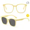 Gafas de Espejo Cuadradas Estilo Coreano para Niños, Gafas Fotocromáticas de Silicona Ultraligeras para Niños y Niñas, Gafas Protectoras de Alta Definición Anti-Luz Azul