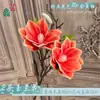 Magnolia artificial de EVA con tacto realista, magnolia de tallo largo de cuatro cabezas flor artificial, venta al por mayor transfronteriza, decoración de arreglo floral para el hogar estilo chino