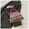 Bolsas Estilo Primavera/Verano Bolso de Mano Versátil para Mujer 2026 Nuevo Bolso Cuadrado Pequeño de Lana Bolso de Hombro Cruzado de Moda