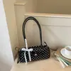 Nova Bolsa de Ombro com Poá e Laço 2026 para Mulheres, Bolsa de Ombro de Alta Qualidade Estilo Coreano, Bolsa de Mão Versátil e Moderna para o Dia a Dia
