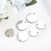 Colgante Redondo de Acero Inoxidable Pulido Espejo Accesorios para Joyería DIY Colgante de Etiqueta Redonda Accesorios para Collar Pulsera