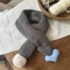 Bufanda para Niños 2025 Nueva Niñas Cruz Linda Rellena Cubre Cuello Cálido Invierno Tejida a Prueba de Frío Bufanda para Bebé