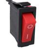 Interruptor tipo barco estrecho Kd3/KCD1 2 pines 2 orificios de engranaje rojo negro sólido transparente 16A/250V 5A/250V