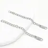 Cadena de Cola de Acero Inoxidable que No se Desvanece Cadena de Extensión de Acero de Titanio Oro de 18K Cadena Extendida Pulsera Collar Material Accesorios DIY