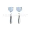 Pendientes de Aleación de Titanio Astmf-136 con Colgante de Bola de Cristal Gota de Agua G23 Titanio Rosca Interna Nuevos Pendientes de Bola de Ópalo