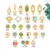 Antiguo oro con incrustaciones de piedra flor alegría rico calabaza cuentas sueltas accesorios para pulsera accesorios hechos a mano cuentas al por mayor