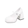 Zapatos de boda para personas bajas tacón súper alto artefacto plataforma impermeable elegancia francesa zapatos principales para vestido de novia estilo popular tacón grueso zapatos de tacón alto mujer