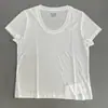Camiseta de Verano Casual de Manga Corta para Mujer, Color Sólido, Transpirable, Estilo Casual, Cuello Redondo, Versátil, Favorecedora, para Uso Diario, Tejido Tencel Lino