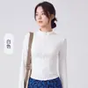 Ropa de yoga para mujer petite ropa con protección solar cuello alto cremallera seda de hielo sensación fresca secado rápido chaqueta ropa deportiva corte ajustado a la moda