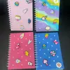 Caderno de Silicone A5 DIY Caderno Educacional de Furo de Silicone com Acessórios Bloco de Notas Recortado Caderno de Espiral de Registro Manual