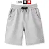 Pantalones Cortos de Algodón Puro 100% Estilo Americano para Hombre Verano Marca de Moda Sueltos Casual Deportivos Simples Color Sólido Rectos de Cinco Puntos