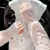 Mangas de Hielo con Protección Solar de Encaje para Mujer, Protección UV de Verano, Estilo Delgado, Ciclismo al Aire Libre, Mangas Holgadas, Mangas de Seda de Hielo, Transpirables