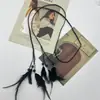 Cinturón de Plumas Borlas Accesorios Estilo Bohemio Accesorios para Diadema Versátil Cuerda Fina Retro para Cintura Cadena para Cintura de Falda Estilo Étnico