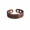 Anillos de Energía Magnética Retro Color Cobre Rojo Europeos y Americanos Transfronterizos para Hombres y Mujeres, Anillos Magnéticos Abiertos al por Mayor