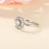 Anillo de copo de nieve nuevo de deseo transfronterizo simple nicho lujo ligero elegante anillo entrega de una pieza