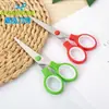 Qian Hong Papelería Cabeza Redonda Lindos Recortes de Papel Hechos a Mano DIY Álbum de Fotos Corte de Foto Mango Suave Plástico Tijeras de Seguridad