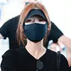 Zhao Rusi Mismo Protector Solar de Pegamento Negro Verano para Mujer Cubierta Facial Transpirable Protección UV Mascarilla Protectora Solar
