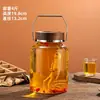 Garrafa de vinho espumante garrafa vazia com selo de torneira recipiente de garrafa de vidro para vinho espumante de saúde com ginseng doméstico
