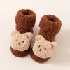 Meias para Bebê Recém-Nascido Outono e Inverno 2025 Desenho de Urso Antiderrapantes para Chão Venda por Atacado Meias Quentes de Cano Médio para Bebê