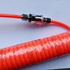 Conector rápido neumático tipo C SP20 con cabezal hembra y tubo de aire de 8x5, conector macho y hembra PP20 autoblocante SP30/40