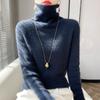 Tejido de punto para mujer con cuello alto 2026 Nuevo estilo Ajustado Capa base Suéter suave y acogedor con cuello de pelo