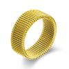 Anillo de malla de acero inoxidable transfronterizo 8MM alta calidad moda anillo para hombre tres colores malla anillo de acero de titanio no se decolora
