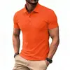 Liquidação de Fábrica de Tamanhos DescontinuadosCamisetas Polo Masculinas, Cor Sólida, Manga Curta, Exclusivamente para Vendas Transfronteiriças