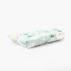 Bolsa de Cosméticos y Neceser Impermeable con Estampado de Gato de Dibujos Animados Verde Fresco