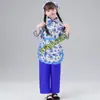 Día del Niño Ropa de Recolección de Té de Niña de Pueblo Ropa Yangge Danza de Mujer Hermana Agricultora Aqing Floral Actuación