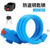 Cerradura de Cable de Acero Candado para Bicicleta Candado de Cable de Acero para Bicicleta de Montaña Candado con Llave Antirrobo de Colores con Soporte para Candado Equipo de Ciclismo