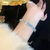 Pulsera elástica abierta de circonita de moda versátil temperamento dulce pulsera personalizada simple collar pulsera de alto sentido