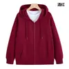 Ropa de Abrigo Otoño e Invierno con Estampado de Ropa de Trabajo Americana Sudadera Pesada Cardigan Sudadera con Cremallera Logo Estampado Personalizado