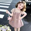 Conjunto de Vestido de Verano para Niñas 2026 Nuevo de Moda y Dulce Conjunto para Bebé Conjunto de Dos Piezas de Verano a Rayas con Mangas Cortas para Niños