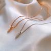 Collar de Plata de Ley S925 con un Toque de Lujo Ligero y de Gama Alta, Estilo Minimalista de Nicho, Cadena Recta para Clavícula para Mujer