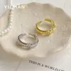 Anillo Cruz de Circonita de Moda Exquisito Versátil Diseño de Nicho de Moda Estilo de Lujo Ligero Anillo Abierto que No se Desvanece para Mujeres