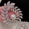 Suéter de Otoño e Invierno Broche de Perla Shijia de Alta Gama Trigo de Diamante Completo Accesorios de Corsage de Traje de Lujo Ligero de Alta Gama para Mujer