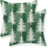 Funda de Almohada Navideña Nueva Coche Pino Copo de Nieve Bola de Navidad Estampado de Lino Decoración de Habitación Cojín de Sofá