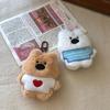 Mochila escolar de dibujos animados con colgante de niño, llavero de peluche, regalo de cachorro de dibujos animados de pareja de West Highland, venta al por mayor