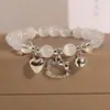 Mismo gatito amor Pulsera de campana ins femenina con cuentas de piedra ojo de gato pulsera para novias regalo joyería para estudiantes