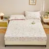 Sábana bajera 100% algodón, alto número de hilos 13372, tejido de sarga, funda de colchón para dormir directamente en la cama, sábana bajera de algodón puro fresca y sencilla