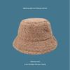 Gorro de Pescador Japonés de Peluche de Cordero para Niños Otoño e Invierno Estilo Coreano Combinable Retro Suave Estudiante Cálido Terciopelo Teddy Sombrero de Cubeta