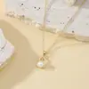 Nuevo Estilo Cobre Fino Chapado en Oro Circonita Calabaza Fortuna Estilo Chino Cadena de Clavícula de Collar de Moda