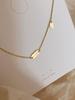 Nuevo Collar de la Suerte con Alfabeto de Plata Esterlina 925 Cadena Clavicular Femenina Celebridad de Internet Diseño Simple de Nicho Joyería Elegante para Estudiantes
