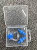 Set de tapones para los oídos y pinza para la nariz para natación Equipo F para ahogarse en agua Tapón para los oídos de silicona F Caja para tapones de nariz de natación al por mayor