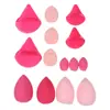 Esponja de Maquillaje Suave Triángulo con Agujero para el Pulgar Limpiador Facial de Cara Banda para el Cabello de Vellón de Coral Set de Soporte para Brochas de Maquillaje