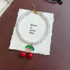 Sombrero de Sol de Verano para Gatos y Perros, Sombrero de Cereza y Piña para Mascotas, Perros Pequeños y Medianos, Decoración de Collar de Perlas de Oso de Peluche