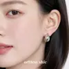 ¡Minimalismo~! Pendientes de botón de superficie brillante de alta gama con pasador plateado, Pendientes de gota de agua, Pendientes simples de fábrica para el día a día