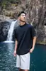 Camiseta deportiva de seda de hielo para hombre, con media cremallera, fresca, de secado rápido, para verano, protección solar al aire libre, cuello alto, manga corta, absorbe la humedad y repele el sudor