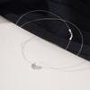 Collar de Plata de Ley S925 Lágrimas de Sirena Cadena para Clavícula Versátil de Moissanita Nicho Lujo Ligero Gama Alta Transparente Collar de Hilo de Pescar para Mujeres